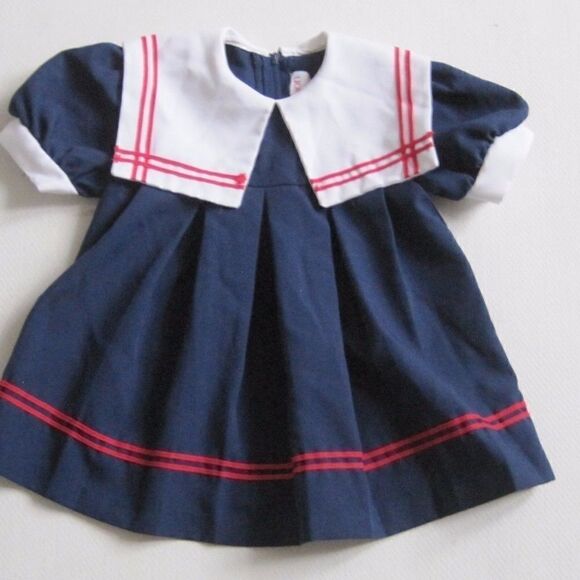 FASHION KIDS Girls Dress 4 Sailor Nautical Vintage - Picture 1 of 7